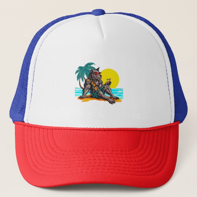 Boné lobisomem de férias (Frente)