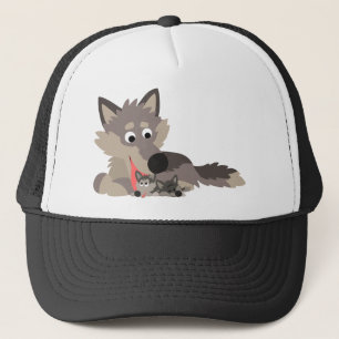 Boné Lobo bonito do pai dos desenhos animados e chapéu