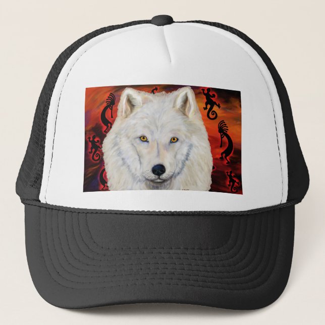 Boné Lobo Branco Kokopelli (Frente)