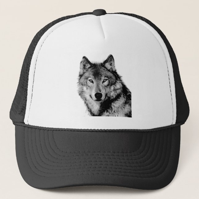 Boné Lobo Negro e Branco (Frente)