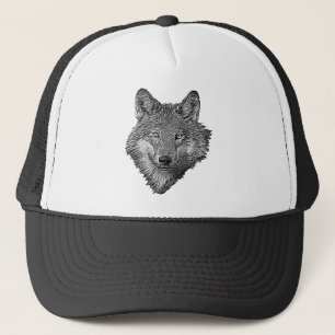 Boné Lobo preto e branco
