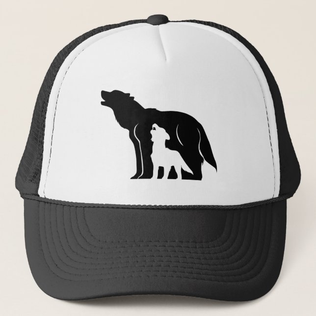 Boné Lobos Negro e Branco (Frente)