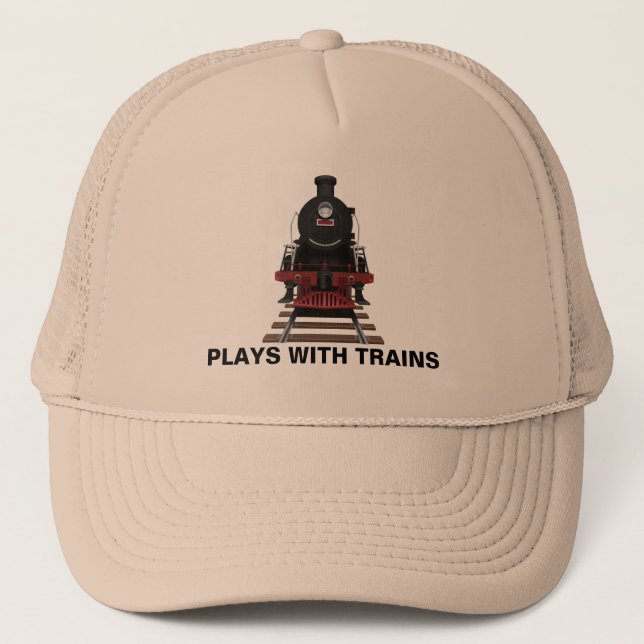 Boné Locomotiva Brinca Com Trens ou Texto Personalizado (Frente)