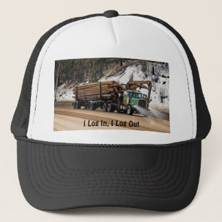 Boné Login Divertido - Logout Logout do Trucker Art Des