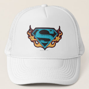 Boné Logotipo Azul da Supergirl com Chamas