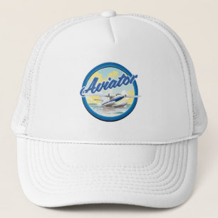 Boné Logotipo azul de hidroavião Aviator