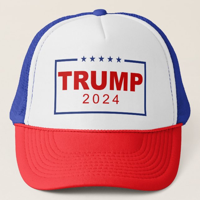 Boné Logotipo clássico do retângulo Trump 2024 (Frente)