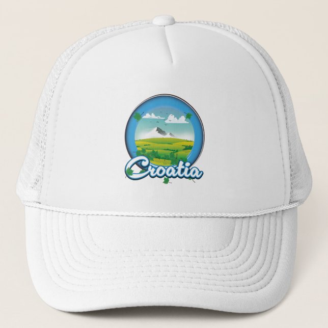 Boné logotipo da Croácia Travel (Frente)