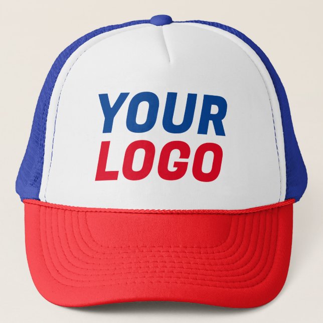 Boné Logotipo da empresa PERSONALIZÁVEL Red White Blue (Frente)