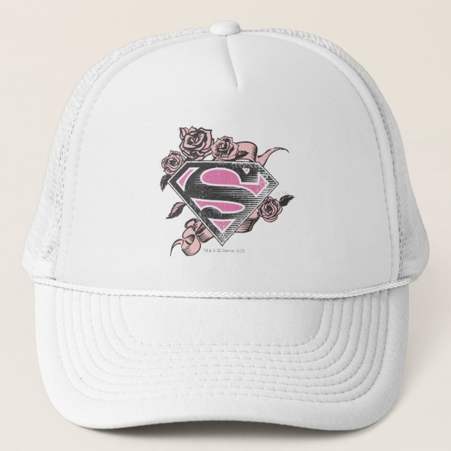 Boné Logotipo da Supergirl com Rosas (Frente)