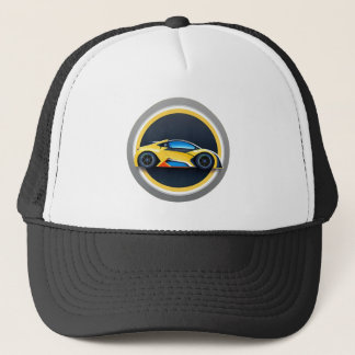 Boné Logotipo de Carro Esportivo em Estilo Circular Mod