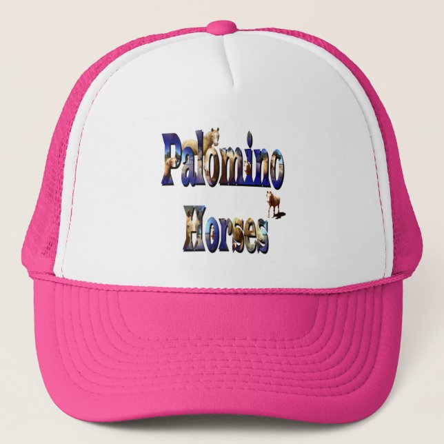 Boné Logotipo De Cavalos De Palomino Com Cavalos, (Frente)