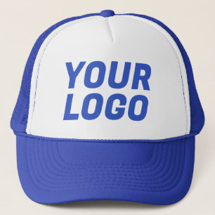Boné Logotipo de Empresa Comercial CUSTOM Azul e Branco