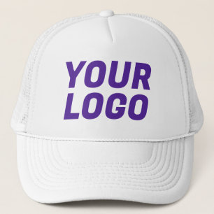 Boné Logotipo de Empresa de Negócios Roxo e Branco PERS