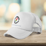 Boné Logotipo de Marca empresarial moderno Troca de nov<br><div class="desc">Adicione seu logotipo de marca e texto personalizado a este chapéu de caminhoneiro que é perfeito para criar a percepção da marca ou como um meio publicitário. Disponível em outras cores e tamanhos. Nenhuma quantidade mínima de ordem e nenhuma taxa de configuração.</div>