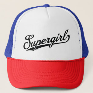 Boné Logotipo de nome completo da Supergirl Baseball