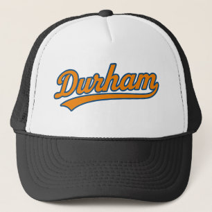 Boné Logotipo de script Durham em Laranja Retroativo e 