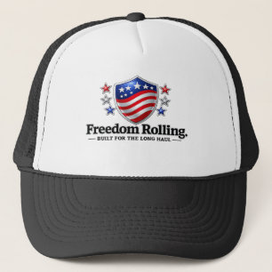 Boné Logotipo do Escudo Patriótico Freedom Rolling   Am