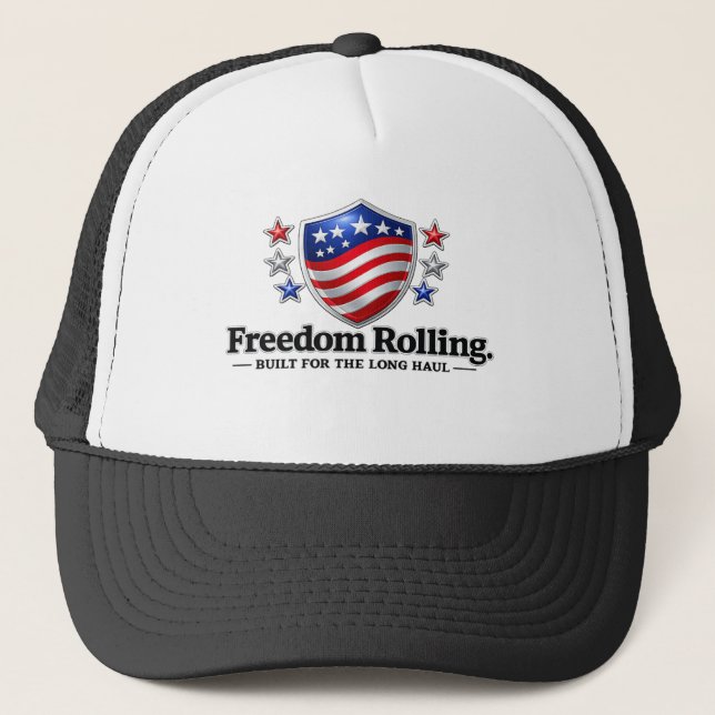 Boné Logotipo do Escudo Patriótico Freedom Rolling | Am (Frente)