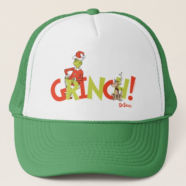 Boné Logotipo do Personagem Grinch! Gráfico (Frente)