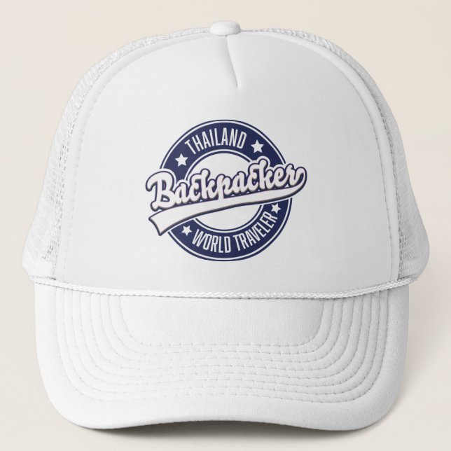 Boné logotipo do Thailand Backpacker World Traveler (Frente)