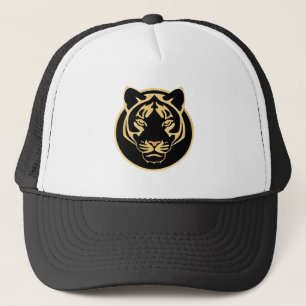 Boné Logotipo Estilizado do Tigre Dourado Desenhado