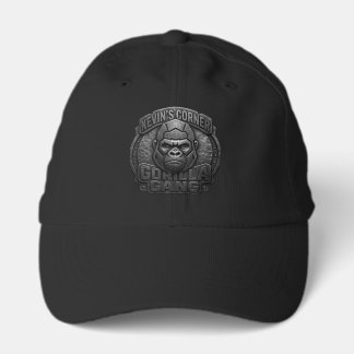 Boné Logotipo Geométrico da Gorilla Gang em Preto com V