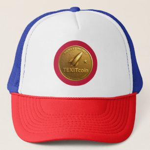 Boné Logotipo Oficial da TexitCoin no Verso Moeda na Fr