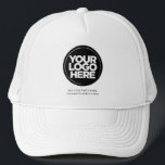 Boné Logotipo Personalizado e Basebol de Texto<br><div class="desc">Crie seu próprio Trucker Hat verde-escuro corporativo! Nosso modelo moderno e elegante vem com uma variedade de cores, oferecendo opções de personalização do cheio para mostrar o logotipo da sua empresa, a fotografia escolhida ou a imagem. Aumente a personalização adicionando seu nome, slogan ou moniker da empresa, identificador Instagram do...</div>
