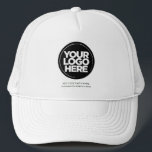 Boné Logotipo Personalizado e Basebol de Texto<br><div class="desc">Crie seu próprio Trucker Hat verde-escuro corporativo! Nosso modelo moderno e elegante vem com uma variedade de cores, oferecendo opções de personalização do cheio para mostrar o logotipo da sua empresa, a fotografia escolhida ou a imagem. Aumente a personalização adicionando seu nome, slogan ou moniker da empresa, identificador Instagram do...</div>