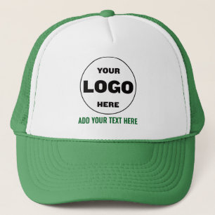 Boné Logotipo Personalizado e Texto do Trucker - Verde