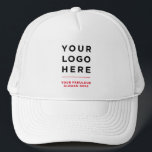 Boné Logotipo Personalizado Vermelho e Texto com Marca<br><div class="desc">Aparição do logotipo empresarial vermelho Impresso Promocional de texto opcional Baseball & Trucker Hat Expresse seu estilo exclusivo da empresa com o nosso logotipo personalizável e chapéus de marca de texto - não é necessária nenhuma ordem mínima. Quer você prefira matizes vibrantes ou tons clássicos, oferecemos uma ampla variedade de...</div>