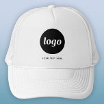 Boné Logotipo Simples Com Empresa De Texto<br><div class="desc">Adicione seu próprio logotipo e escolha de texto a este design. Remova o texto se preferir. Minimalista e profissional. Excelente para marcas de funcionários ou como promocional para seus clientes e clientes.</div>