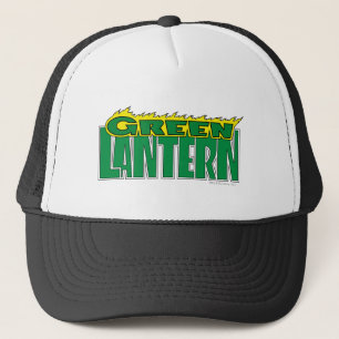 Boné Logotipo verde da lanterna - chamas amarelas