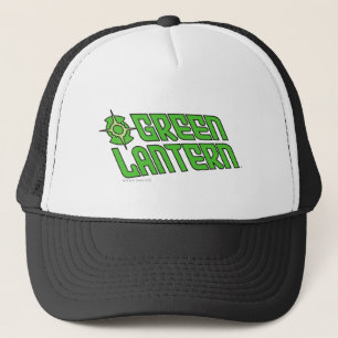 Boné Logotipo verde da lanterna inclinado