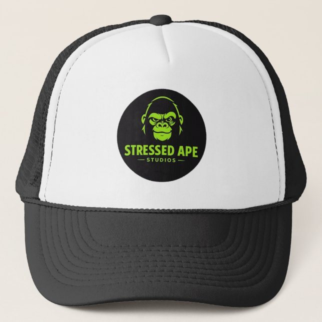 Boné Logotipo Verde da Stressed Ape Studios (Frente)
