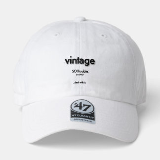 Boné logotipo vintage SO!Trouble preto no branco