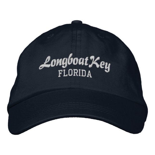 Boné Longboat Key Florida Embroiderou o Chapéu Baseball (Frente)