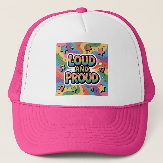 Boné LOUD AND PROUD | LGBTQ+ Pride Ally (Frente)