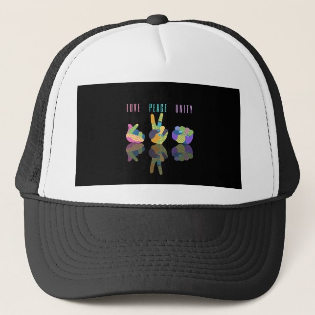 Boné Love Peace Unity Sign Hat (Frente)