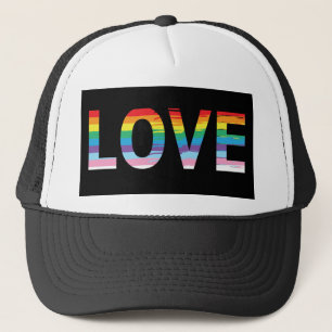 Boné LOVE Rainbow LGBTQIA Flag, Orgulho gay Letter