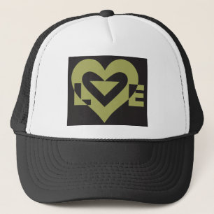 Boné Love Sage Green em preto