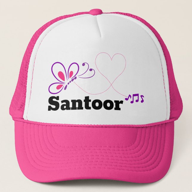 Boné Love Santoor Pink Purple Butterfly Heart (Frente)