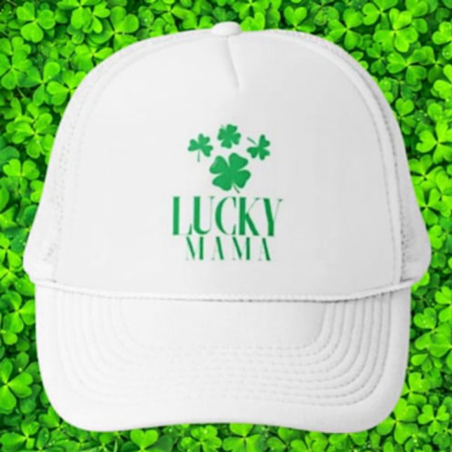 Boné Lucky Mama Trucker Hat - Clover Cutie Vibes (Criador carregado)