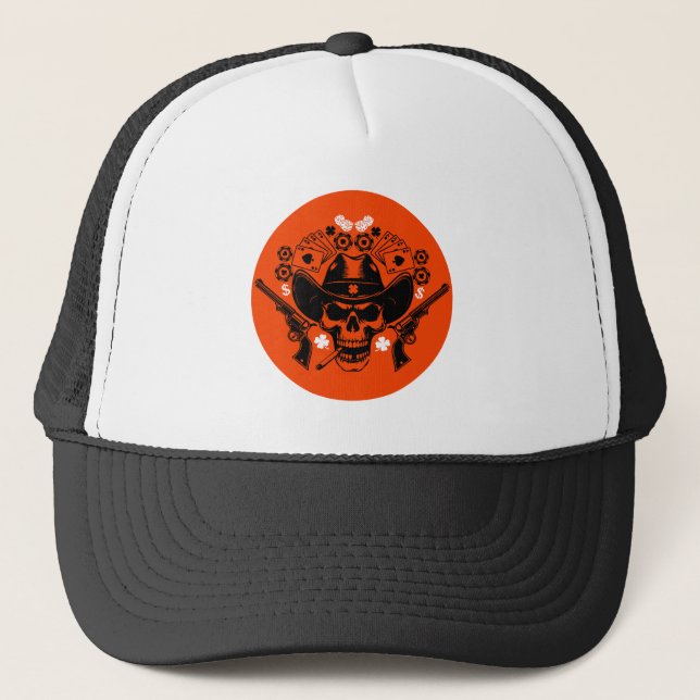 Boné Lucky Poker Skull (Frente)