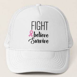 Boné Lute e acredite no chapéu do Cancer