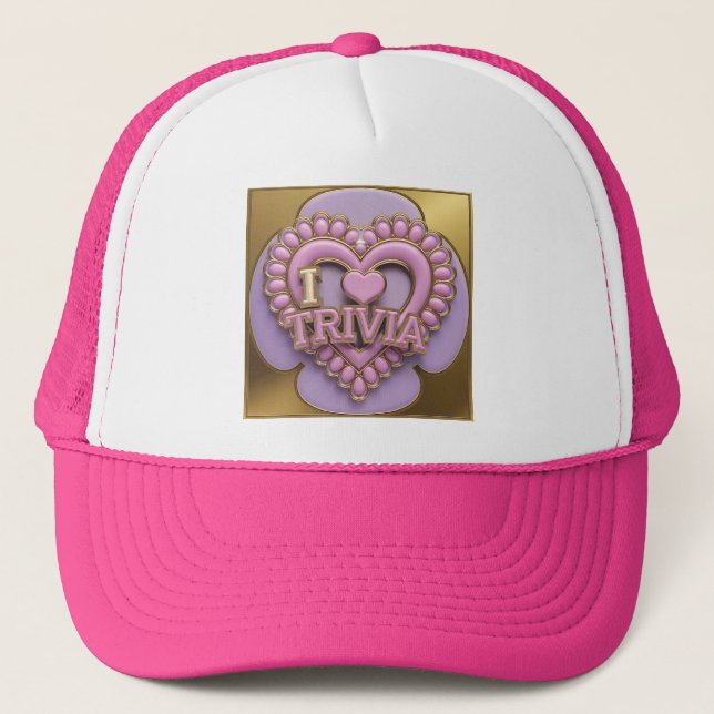 Boné Luxe I Heart Trivia Pink Hat (Frente)