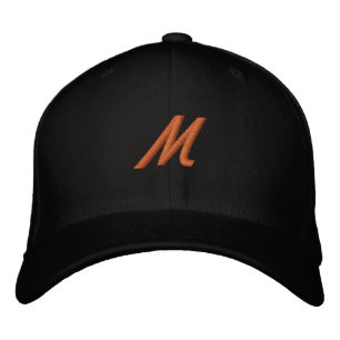 Boné M Alfabeto Monograma Inicial Flexfit Chapéu de Lã 
