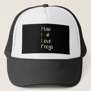 Boné M.I.L.F. Cara, Eu Adoro Sapos Vintage Engraçado U