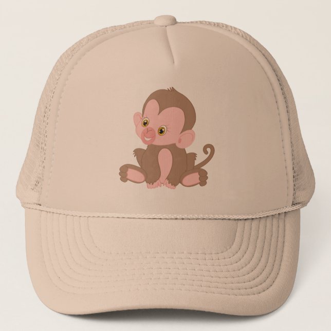 Boné Macaco Bebê Sorridente (Frente)